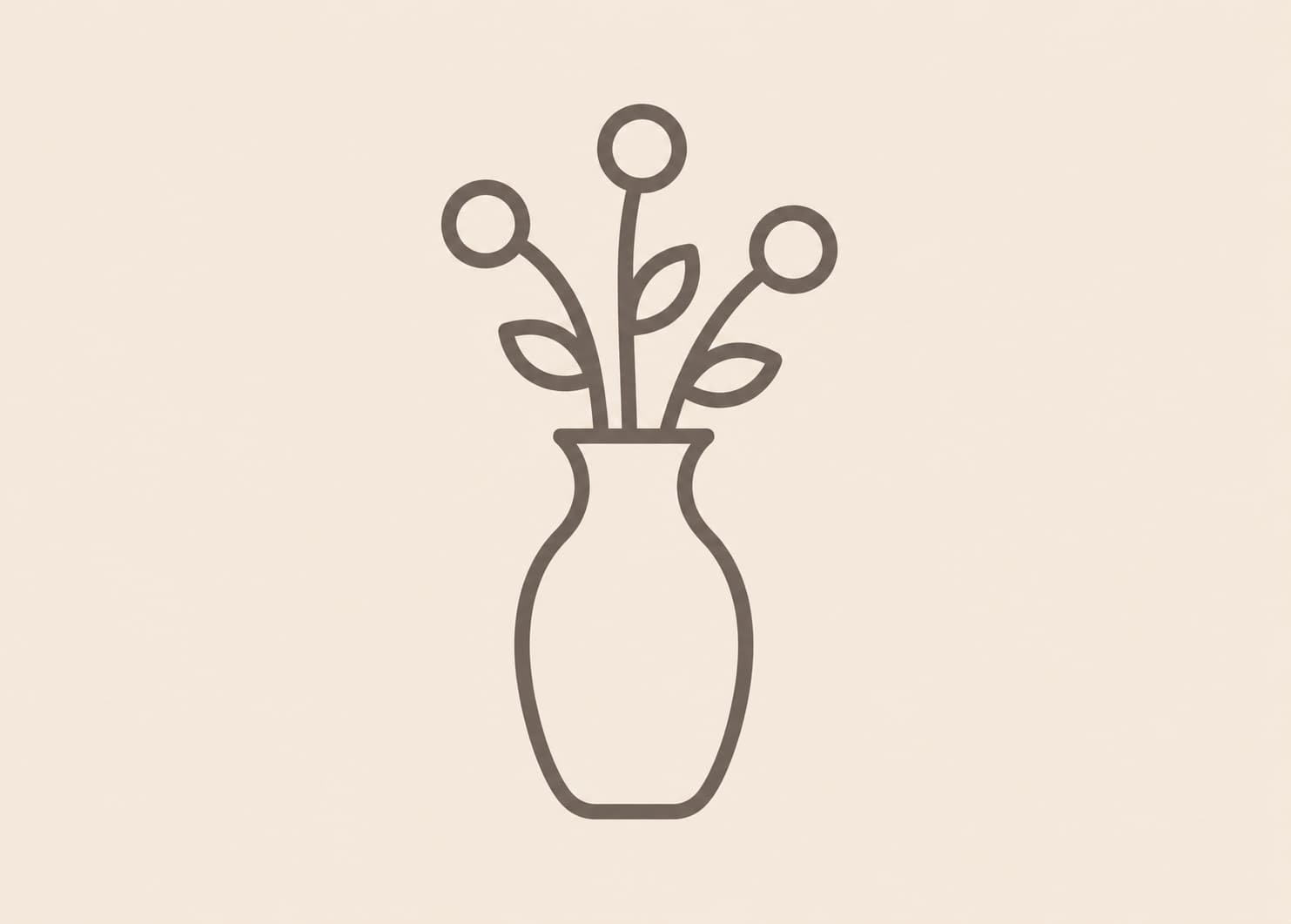 Handcrafted flower vase.
